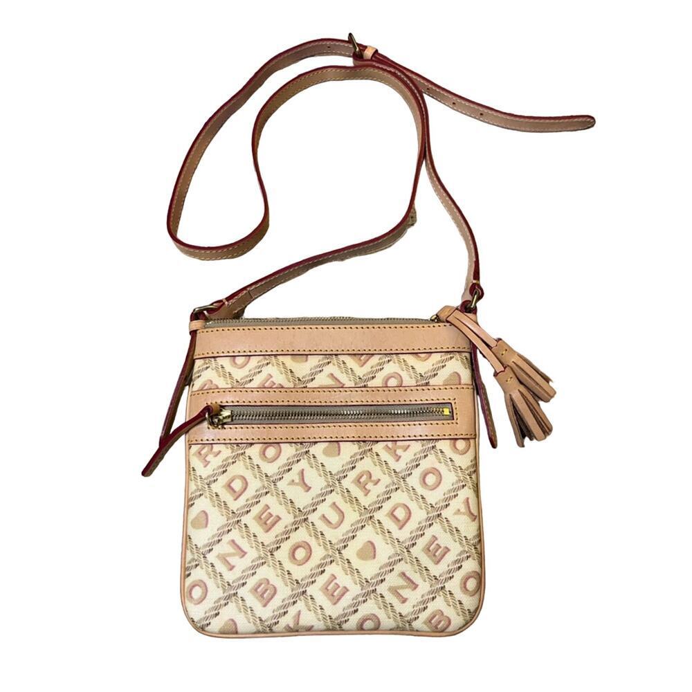 Dooney & Bourke Beige and Brown Crossbody Bag